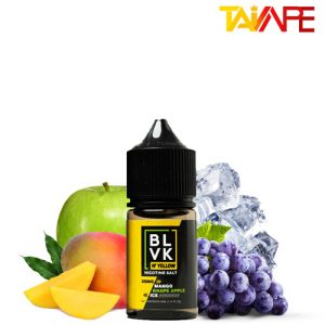 سالت بی ال وی کی انبه انگور یخ BLVK Mango Grape Apple Ice-Yellow Series